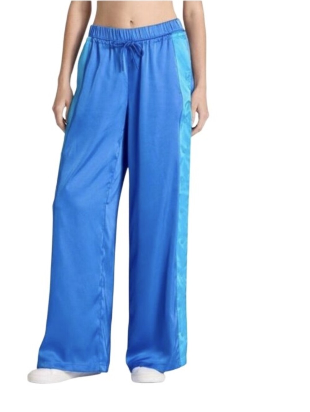 #K20 JoyLab Two-Tone Blue Wide-Leg Track Pantsjoy